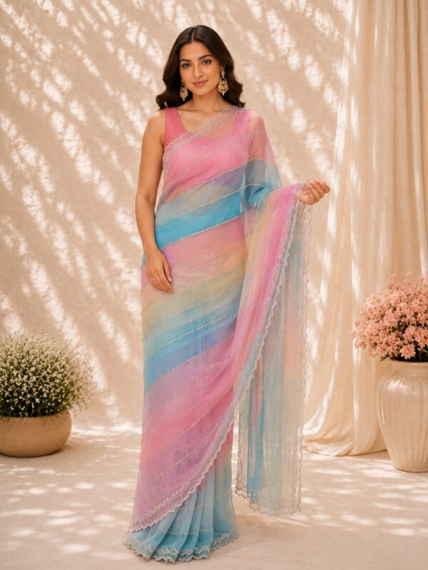 Noor Pastel Net Saree