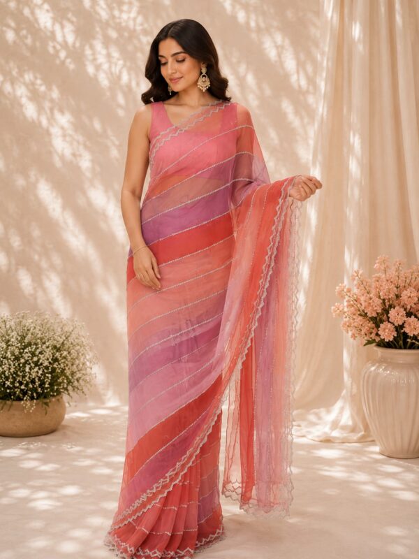 Noor Pastel Net Saree